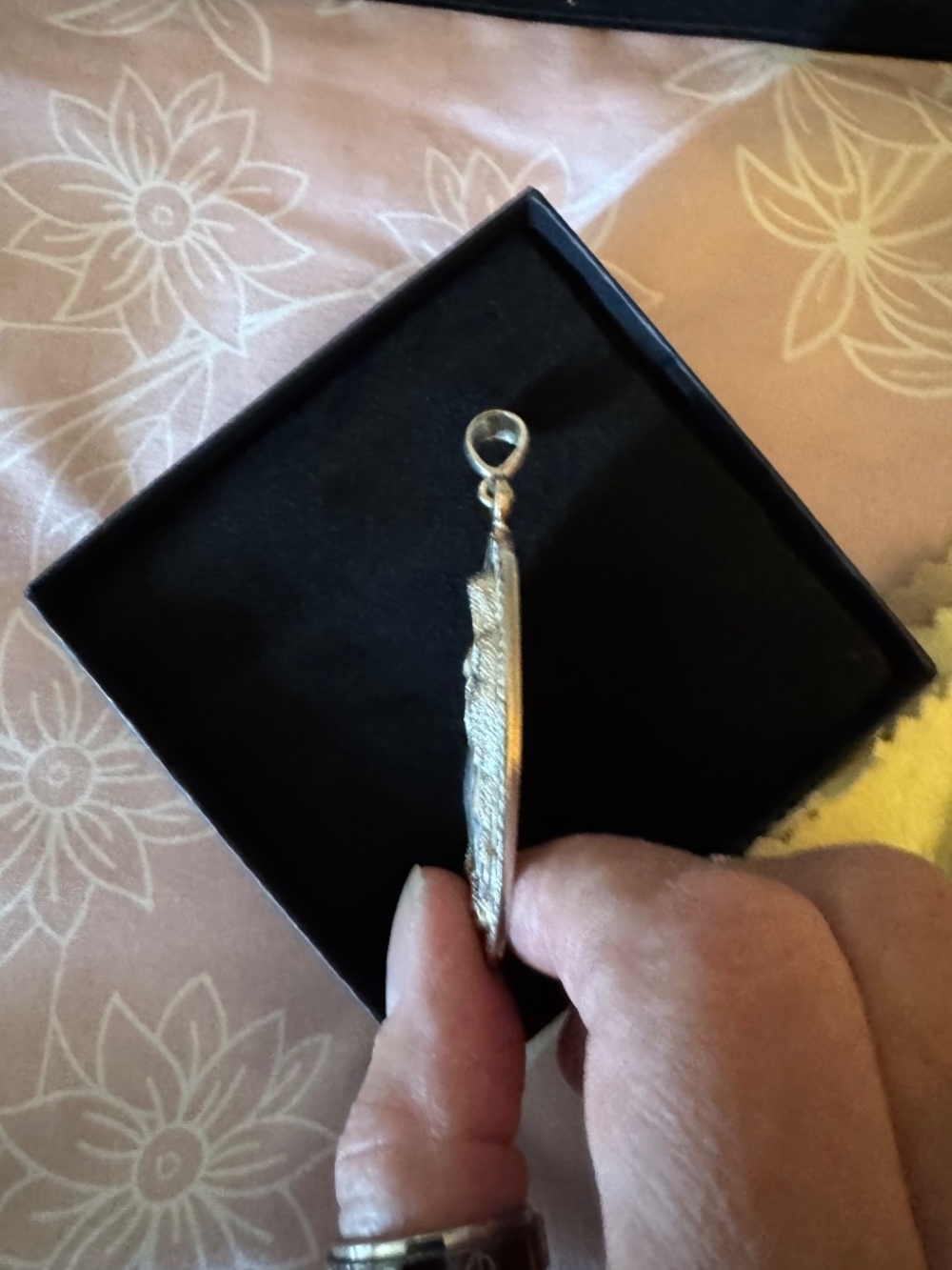 Our Lady of Guadalupe Pendant Large Sterling Silver - Picture 4 of 7